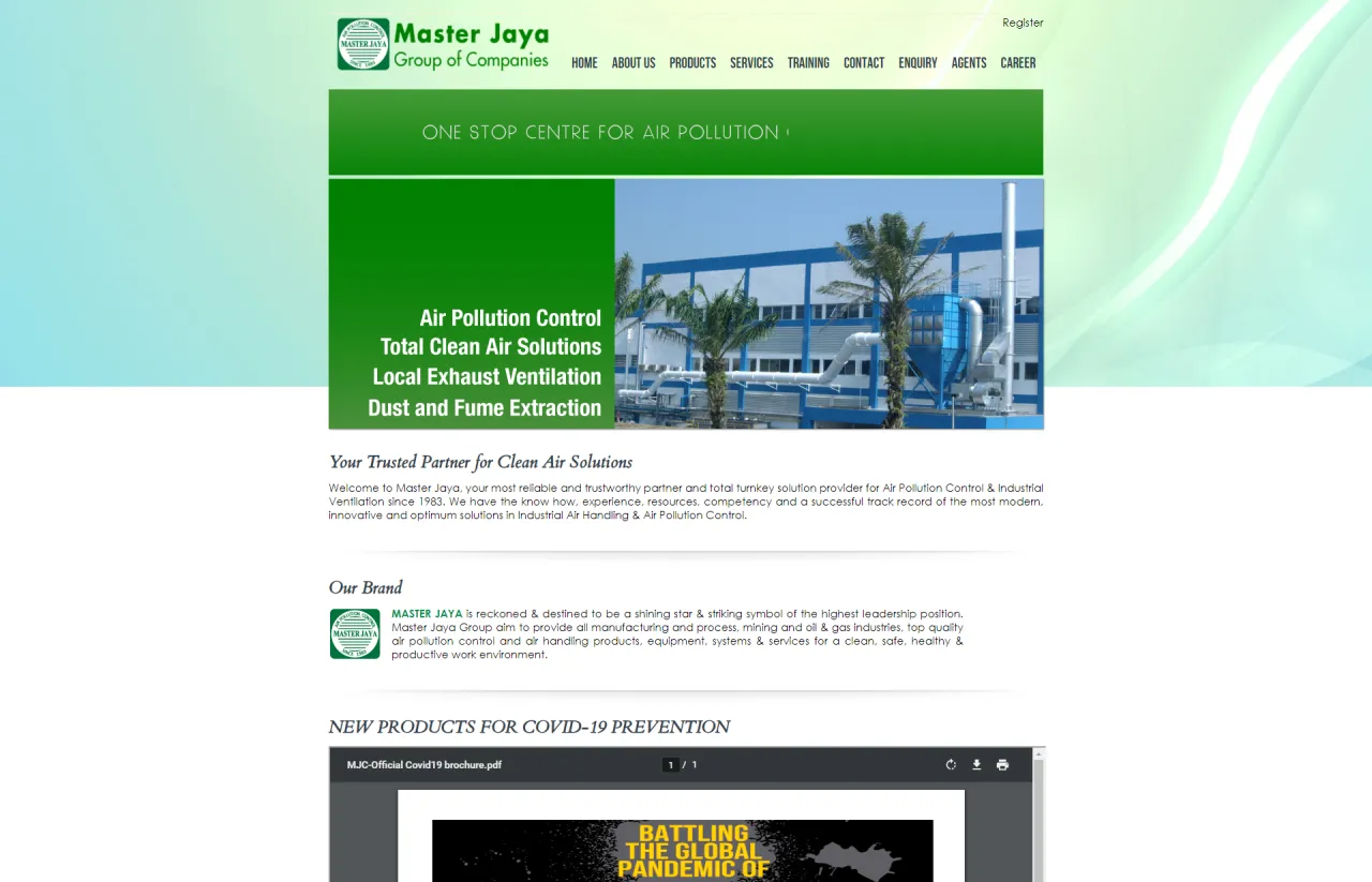Master Jaya website preview